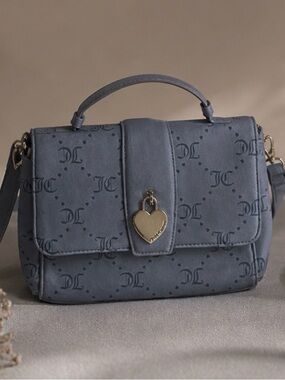Juicy Couture Blue Monogram Crossbody Bag With Charm